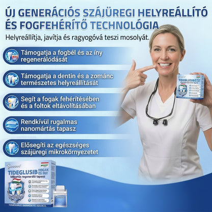 🇭🇺🦷 Mondj búcsút az érzékenységnek és kellemetlenségeknek! 𝐂𝐨𝐚𝐮𝐨𝐨® Tideglusib szájcsíkok – gyors regenerálás a fogaknak és az ínynek 😊